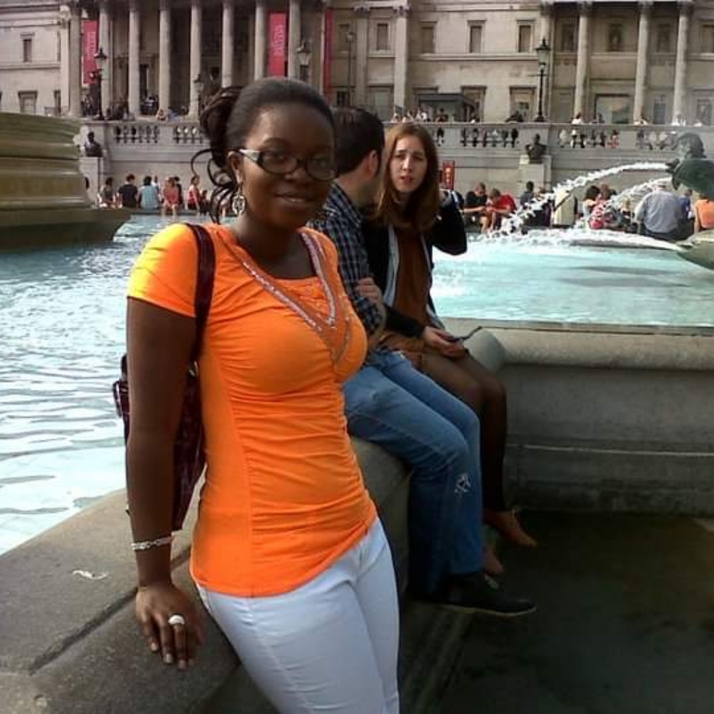 Ruched, Orange, V-Neck, Short-Sleeved Top - Picture 3 of 8